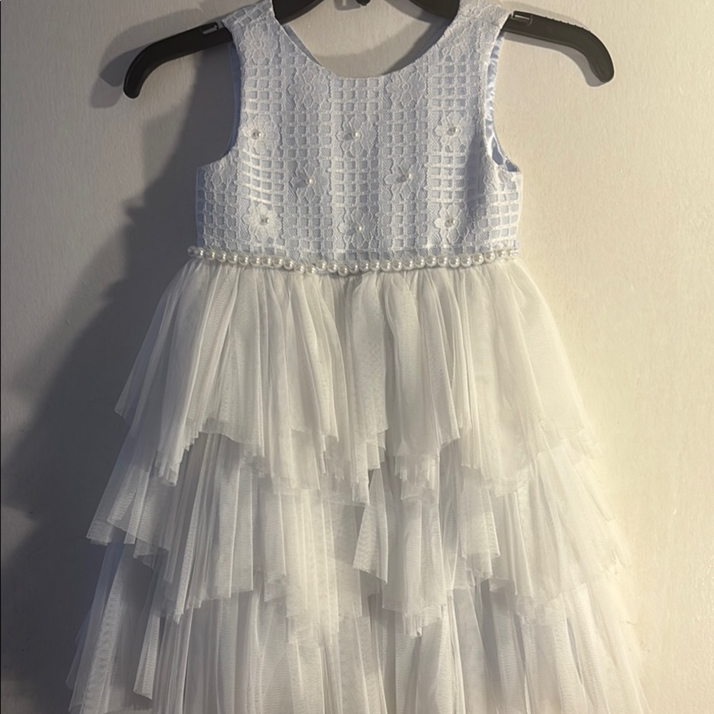 American Princess  Blue/White Layered Dress